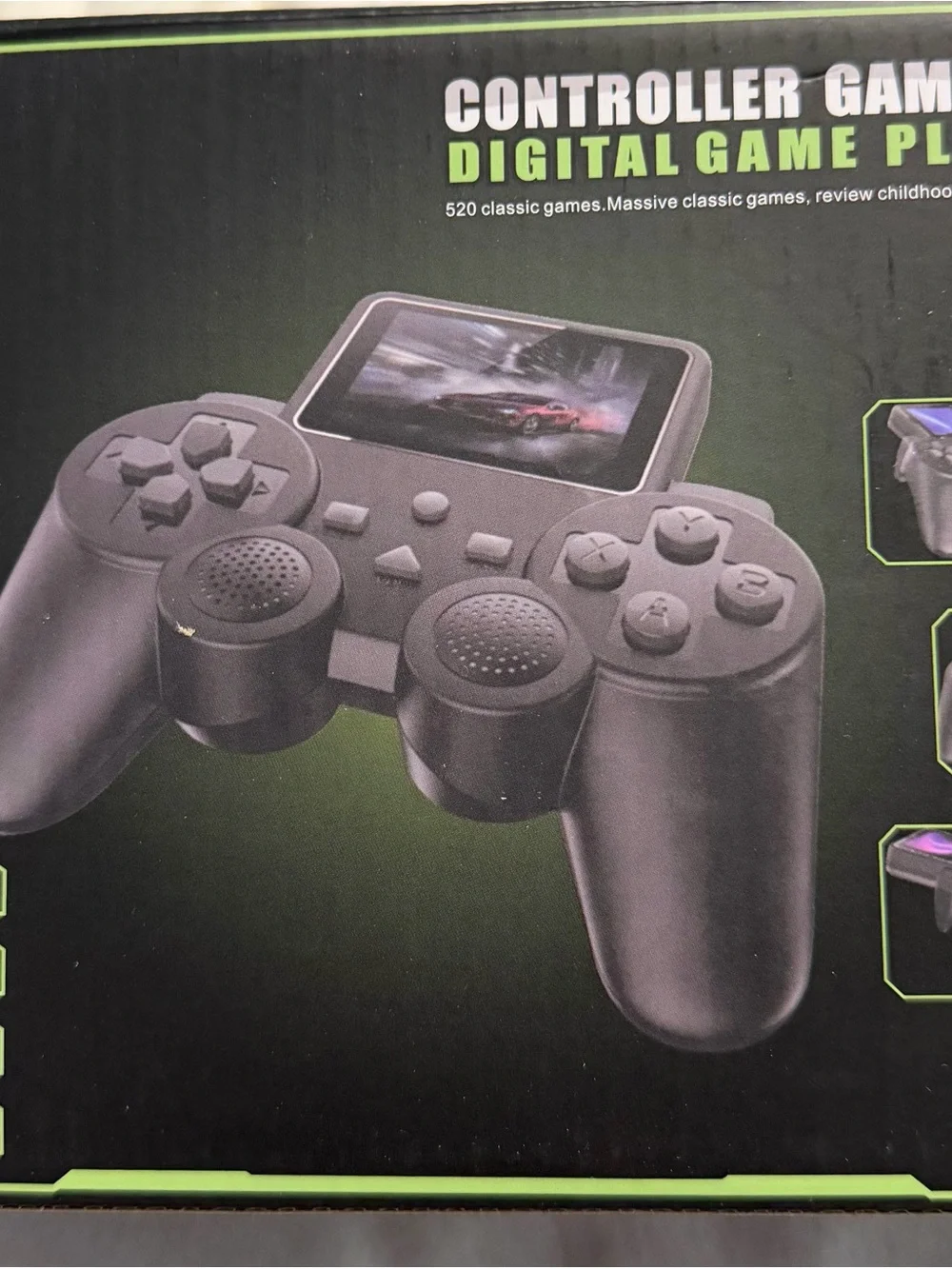 Black Wireless Controller Gamepad with Built-In Screen